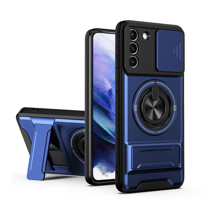 Lens Sliding Window Multifunctional Magnetic Shockproof Phone Case, For Galaxy S21 FE 5G, For Galaxy S21 5G, For Galaxy S21+ 5G, For Galaxy S20 FE 5G, For Galaxy S20 Ultra 5G, For Galaxy S20 5G