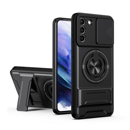 Lens Sliding Window Multifunctional Magnetic Shockproof Phone Case, For Galaxy S21 FE 5G, For Galaxy S21 5G, For Galaxy S21+ 5G, For Galaxy S20 FE 5G, For Galaxy S20 Ultra 5G, For Galaxy S20 5G