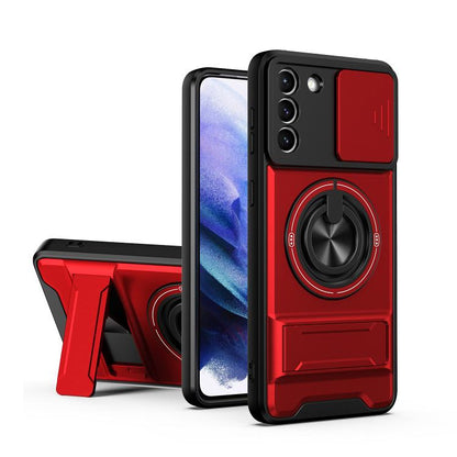 Lens Sliding Window Multifunctional Magnetic Shockproof Phone Case, For Galaxy S21 FE 5G, For Galaxy S21 5G, For Galaxy S21+ 5G, For Galaxy S20 FE 5G, For Galaxy S20 Ultra 5G, For Galaxy S20 5G