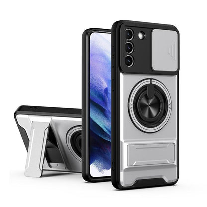 Lens Sliding Window Multifunctional Magnetic Shockproof Phone Case, For Galaxy S21 FE 5G, For Galaxy S21 5G, For Galaxy S21+ 5G, For Galaxy S20 FE 5G, For Galaxy S20 Ultra 5G, For Galaxy S20 5G