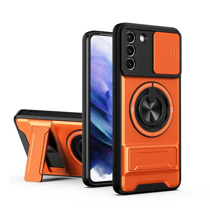 Lens Sliding Window Multifunctional Magnetic Shockproof Phone Case, For Galaxy S21 FE 5G, For Galaxy S21 5G, For Galaxy S21+ 5G, For Galaxy S20 FE 5G, For Galaxy S20 Ultra 5G, For Galaxy S20 5G