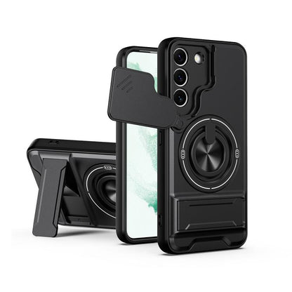 Lens Sliding Window Multifunctional Magnetic Shockproof Phone Case, For Samsung Galaxy S24 FE 5G, For Samsung Galaxy S24 Ultra 5G, For Galaxy S24 5G, For Galaxy S23 FE 5G, For Samsung Galaxy S23 Ultra 5G, For Galaxy S23+ 5G, For Galaxy S23 5G          ...