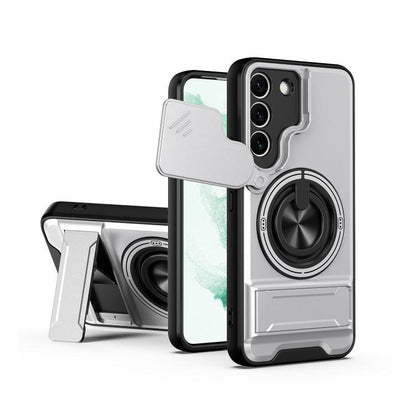 Lens Sliding Window Multifunctional Magnetic Shockproof Phone Case, For Samsung Galaxy S24 FE 5G, For Samsung Galaxy S24 Ultra 5G, For Galaxy S24 5G, For Galaxy S23 FE 5G, For Samsung Galaxy S23 Ultra 5G, For Galaxy S23+ 5G, For Galaxy S23 5G          ...