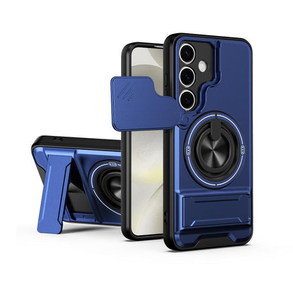 Lens Sliding Window Multifunctional Magnetic Shockproof Phone Case, For Samsung Galaxy S24 FE 5G, For Samsung Galaxy S24 Ultra 5G, For Galaxy S24 5G, For Galaxy S23 FE 5G, For Samsung Galaxy S23 Ultra 5G, For Galaxy S23+ 5G, For Galaxy S23 5G          ...