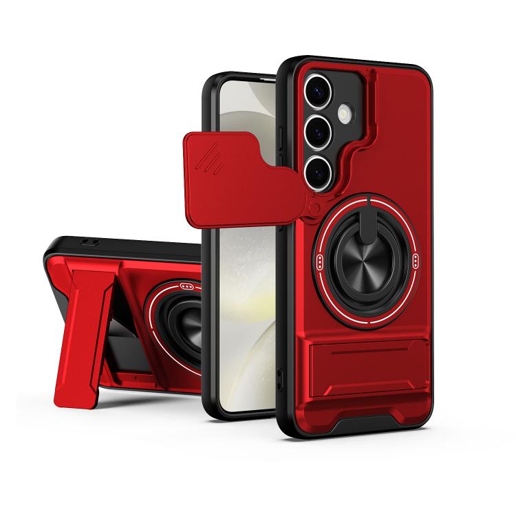 Lens Sliding Window Multifunctional Magnetic Shockproof Phone Case, For Samsung Galaxy S24 FE 5G, For Samsung Galaxy S24 Ultra 5G, For Galaxy S24 5G, For Galaxy S23 FE 5G, For Samsung Galaxy S23 Ultra 5G, For Galaxy S23+ 5G, For Galaxy S23 5G          ...