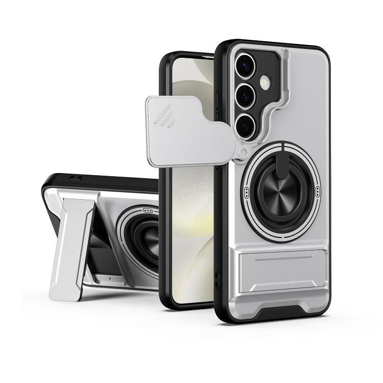 Lens Sliding Window Multifunctional Magnetic Shockproof Phone Case, For Samsung Galaxy S24 FE 5G, For Samsung Galaxy S24 Ultra 5G, For Galaxy S24 5G, For Galaxy S23 FE 5G, For Samsung Galaxy S23 Ultra 5G, For Galaxy S23+ 5G, For Galaxy S23 5G          ...