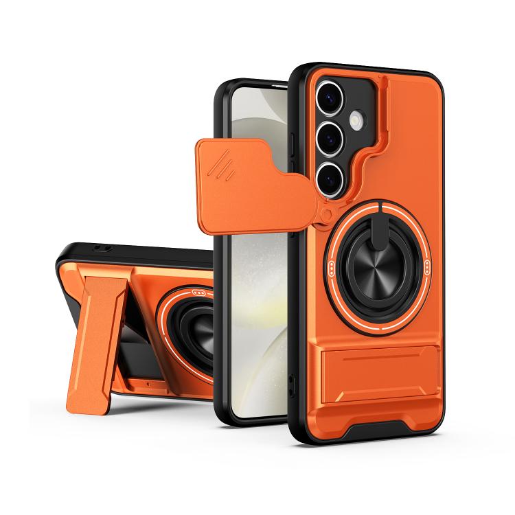 Lens Sliding Window Multifunctional Magnetic Shockproof Phone Case, For Samsung Galaxy S24 FE 5G, For Samsung Galaxy S24 Ultra 5G, For Galaxy S24 5G, For Galaxy S23 FE 5G, For Samsung Galaxy S23 Ultra 5G, For Galaxy S23+ 5G, For Galaxy S23 5G          ...