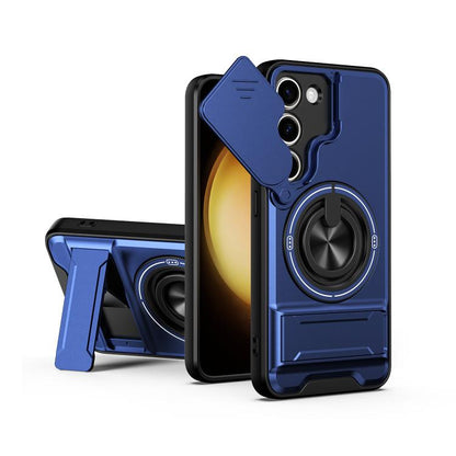 Lens Sliding Window Multifunctional Magnetic Shockproof Phone Case, For Samsung Galaxy S24 FE 5G, For Samsung Galaxy S24 Ultra 5G, For Galaxy S24 5G, For Galaxy S23 FE 5G, For Samsung Galaxy S23 Ultra 5G, For Galaxy S23+ 5G, For Galaxy S23 5G          ...
