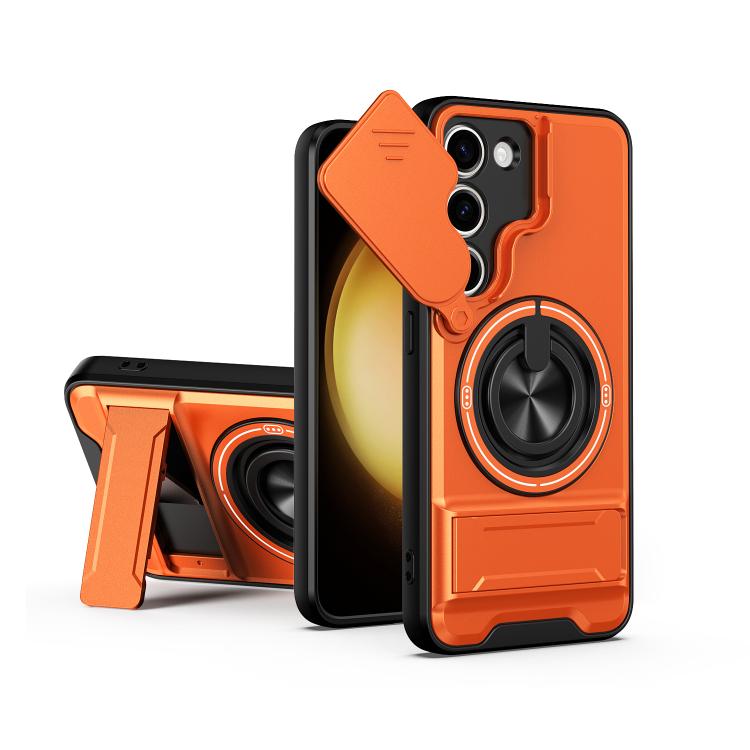 Lens Sliding Window Multifunctional Magnetic Shockproof Phone Case, For Samsung Galaxy S24 FE 5G, For Samsung Galaxy S24 Ultra 5G, For Galaxy S24 5G, For Galaxy S23 FE 5G, For Samsung Galaxy S23 Ultra 5G, For Galaxy S23+ 5G, For Galaxy S23 5G          ...