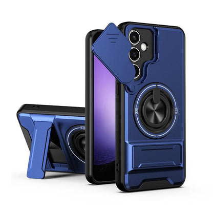 Lens Sliding Window Multifunctional Magnetic Shockproof Phone Case, For Samsung Galaxy S24 FE 5G, For Samsung Galaxy S24 Ultra 5G, For Galaxy S24 5G, For Galaxy S23 FE 5G, For Samsung Galaxy S23 Ultra 5G, For Galaxy S23+ 5G, For Galaxy S23 5G          ...