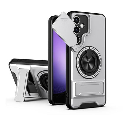 Lens Sliding Window Multifunctional Magnetic Shockproof Phone Case, For Samsung Galaxy S24 FE 5G, For Samsung Galaxy S24 Ultra 5G, For Galaxy S24 5G, For Galaxy S23 FE 5G, For Samsung Galaxy S23 Ultra 5G, For Galaxy S23+ 5G, For Galaxy S23 5G          ...