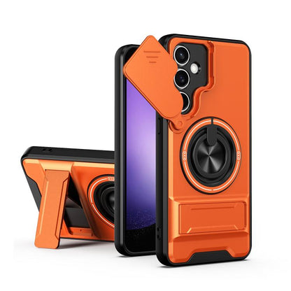Lens Sliding Window Multifunctional Magnetic Shockproof Phone Case, For Samsung Galaxy S24 FE 5G, For Samsung Galaxy S24 Ultra 5G, For Galaxy S24 5G, For Galaxy S23 FE 5G, For Samsung Galaxy S23 Ultra 5G, For Galaxy S23+ 5G, For Galaxy S23 5G          ...