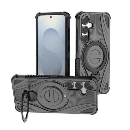 Star Ring Metallic Pivot Bracket Magnetic Phone Case, For Samsung Galaxy S25 Edge 5G, For Samsung Galaxy S25 5G, For Samsung Galaxy S25 Ultra 5G