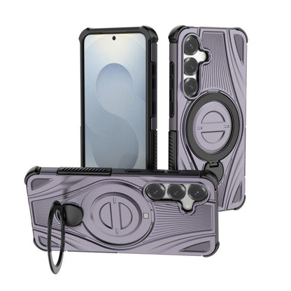 Star Ring Metallic Pivot Bracket Magnetic Phone Case, For Samsung Galaxy S25 Edge 5G, For Samsung Galaxy S25 5G, For Samsung Galaxy S25 Ultra 5G