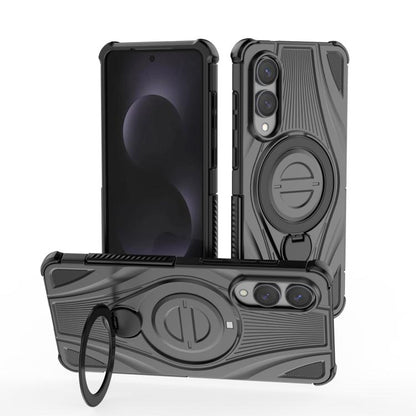 Star Ring Metallic Pivot Bracket Magnetic Phone Case, For Samsung Galaxy S25 Edge 5G, For Samsung Galaxy S25 5G, For Samsung Galaxy S25 Ultra 5G