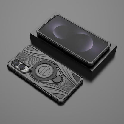 Star Ring Metallic Pivot Bracket Magnetic Phone Case, For Samsung Galaxy S25 Edge 5G, For Samsung Galaxy S25 5G, For Samsung Galaxy S25 Ultra 5G