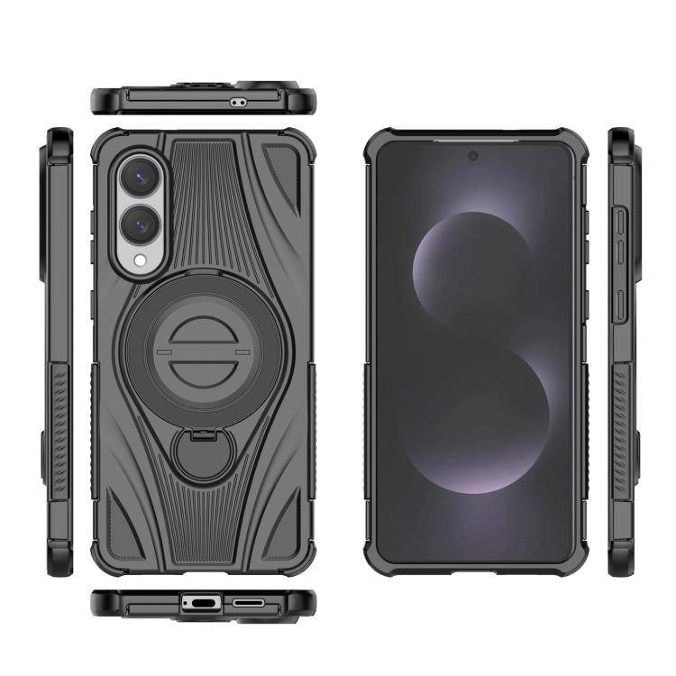 Star Ring Metallic Pivot Bracket Magnetic Phone Case, For Samsung Galaxy S25 Edge 5G, For Samsung Galaxy S25 5G, For Samsung Galaxy S25 Ultra 5G