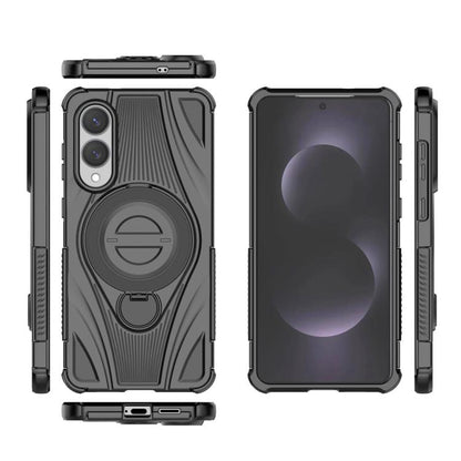Star Ring Metallic Pivot Bracket Magnetic Phone Case, For Samsung Galaxy S25 Edge 5G, For Samsung Galaxy S25 5G, For Samsung Galaxy S25 Ultra 5G
