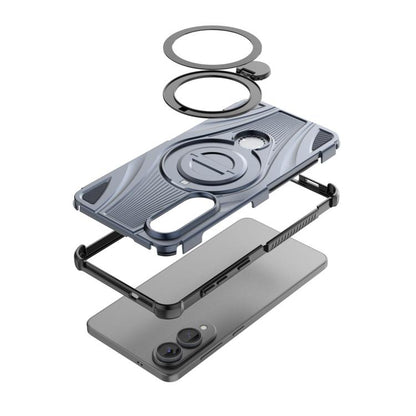 Star Ring Metallic Pivot Bracket Magnetic Phone Case, For Samsung Galaxy S25 Edge 5G, For Samsung Galaxy S25 5G, For Samsung Galaxy S25 Ultra 5G