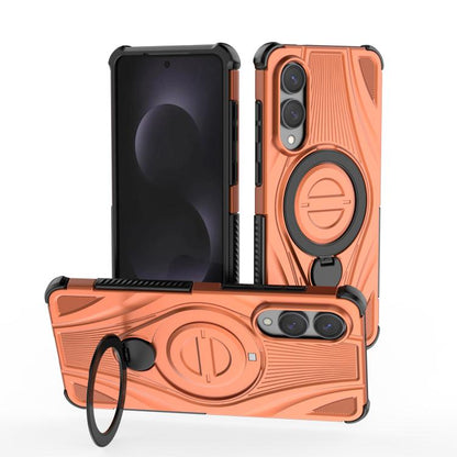 Star Ring Metallic Pivot Bracket Magnetic Phone Case, For Samsung Galaxy S25 Edge 5G, For Samsung Galaxy S25 5G, For Samsung Galaxy S25 Ultra 5G