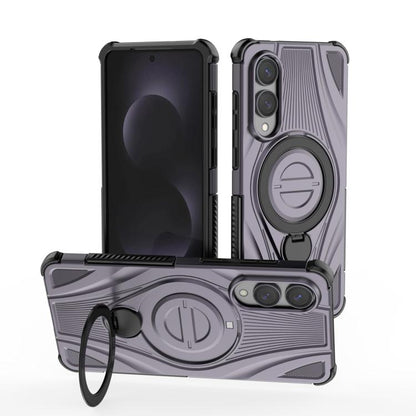 Star Ring Metallic Pivot Bracket Magnetic Phone Case, For Samsung Galaxy S25 Edge 5G, For Samsung Galaxy S25 5G, For Samsung Galaxy S25 Ultra 5G