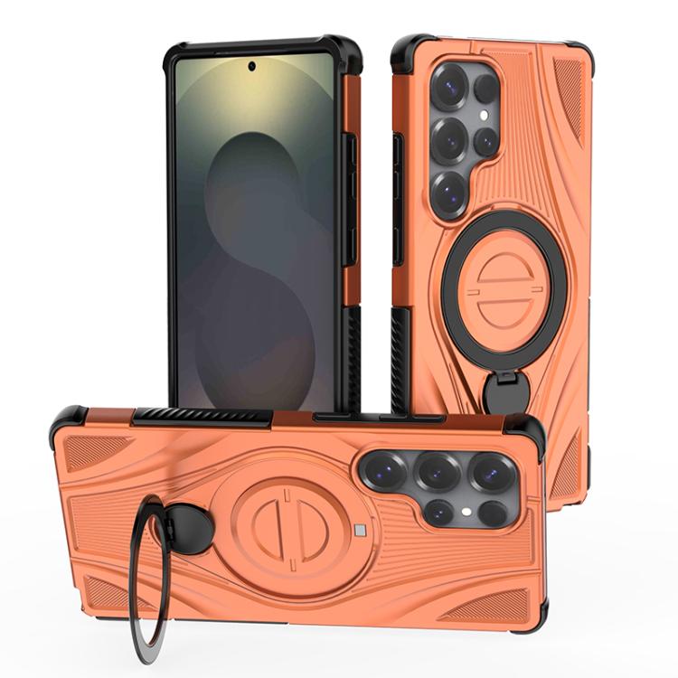 Star Ring Metallic Pivot Bracket Magnetic Phone Case, For Samsung Galaxy S25 Edge 5G, For Samsung Galaxy S25 5G, For Samsung Galaxy S25 Ultra 5G