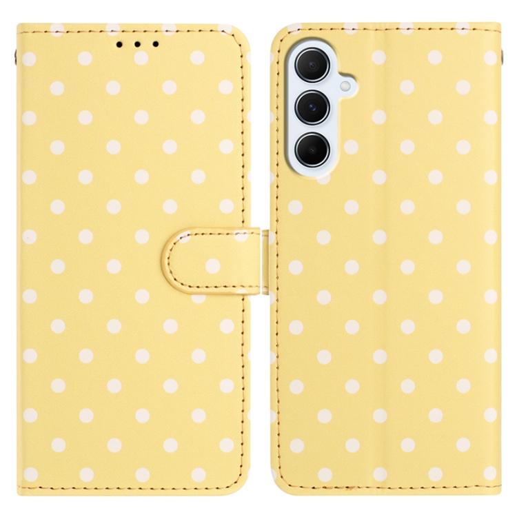 Small Dots Pattern Vegan Leather Phone Case, For Samsung Galaxy S25 FE 5G, For Samsung Galaxy S25 5G, For Samsung Galaxy S25+ 5G, For Samsung Galaxy S25 Ultra 5G, For Samsung Galaxy S24 FE 5G, For Samsung Galaxy S24 Ultra 5G, For Samsung Galaxy S24+ 5G...