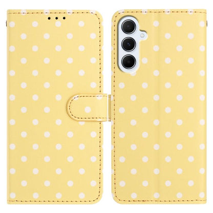 Small Dots Pattern Vegan Leather Phone Case, For Samsung Galaxy S25 FE 5G, For Samsung Galaxy S25 5G, For Samsung Galaxy S25+ 5G, For Samsung Galaxy S25 Ultra 5G, For Samsung Galaxy S24 FE 5G, For Samsung Galaxy S24 Ultra 5G, For Samsung Galaxy S24+ 5G...
