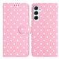 Small Dots Pattern Vegan Leather Phone Case, For Samsung Galaxy S25 FE 5G, For Samsung Galaxy S25 5G, For Samsung Galaxy S25+ 5G, For Samsung Galaxy S25 Ultra 5G, For Samsung Galaxy S24 FE 5G, For Samsung Galaxy S24 Ultra 5G, For Samsung Galaxy S24+ 5G...