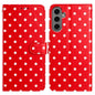 Small Dots Pattern Vegan Leather Phone Case, For Samsung Galaxy S25 FE 5G, For Samsung Galaxy S25 5G, For Samsung Galaxy S25+ 5G, For Samsung Galaxy S25 Ultra 5G, For Samsung Galaxy S24 FE 5G, For Samsung Galaxy S24 Ultra 5G, For Samsung Galaxy S24+ 5G...