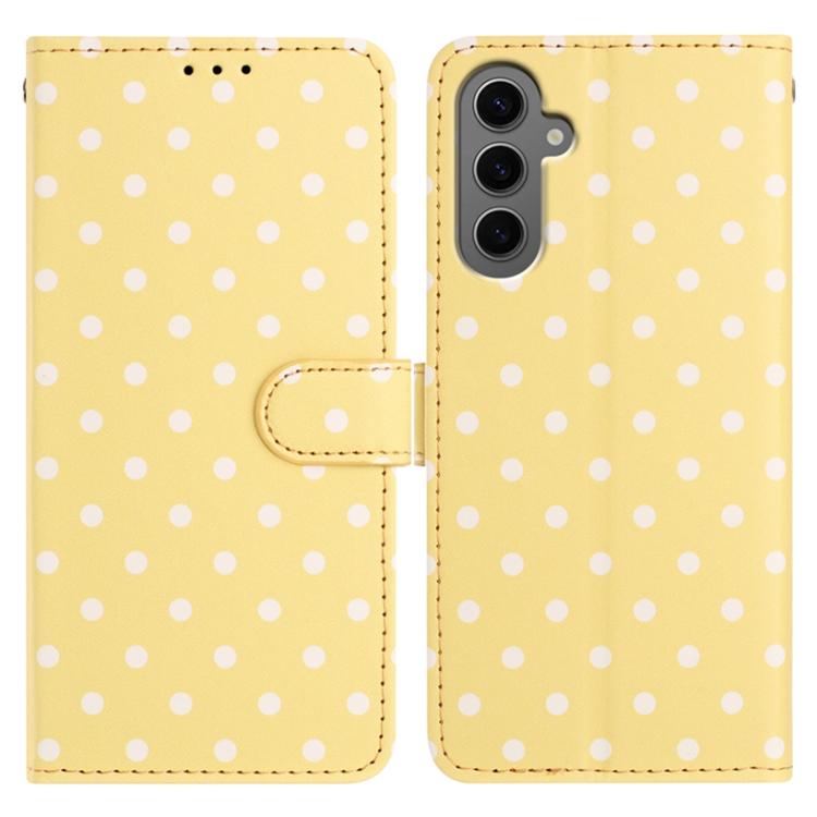 Small Dots Pattern Vegan Leather Phone Case, For Samsung Galaxy S25 FE 5G, For Samsung Galaxy S25 5G, For Samsung Galaxy S25+ 5G, For Samsung Galaxy S25 Ultra 5G, For Samsung Galaxy S24 FE 5G, For Samsung Galaxy S24 Ultra 5G, For Samsung Galaxy S24+ 5G...