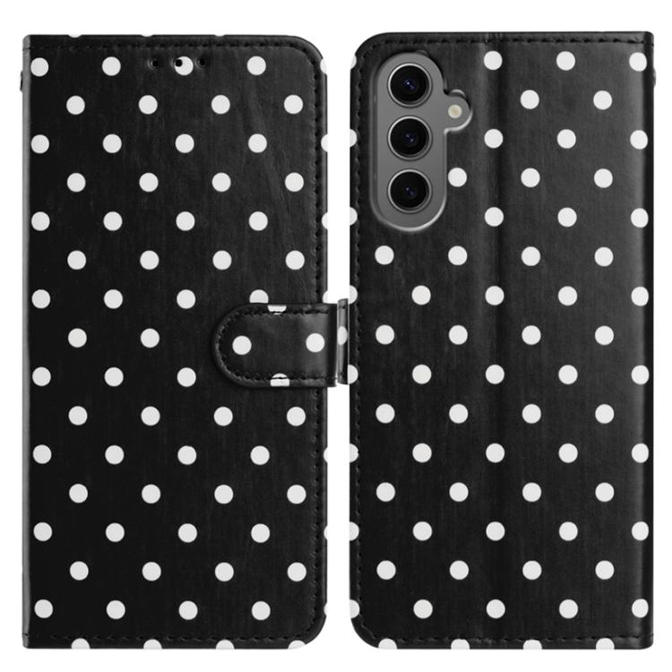 Small Dots Pattern Vegan Leather Phone Case, For Samsung Galaxy S25 FE 5G, For Samsung Galaxy S25 5G, For Samsung Galaxy S25+ 5G, For Samsung Galaxy S25 Ultra 5G, For Samsung Galaxy S24 FE 5G, For Samsung Galaxy S24 Ultra 5G, For Samsung Galaxy S24+ 5G...