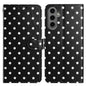 Small Dots Pattern Vegan Leather Phone Case, For Samsung Galaxy S25 FE 5G, For Samsung Galaxy S25 5G, For Samsung Galaxy S25+ 5G, For Samsung Galaxy S25 Ultra 5G, For Samsung Galaxy S24 FE 5G, For Samsung Galaxy S24 Ultra 5G, For Samsung Galaxy S24+ 5G...