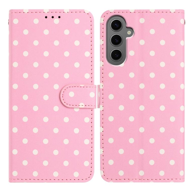 Small Dots Pattern Vegan Leather Phone Case, For Samsung Galaxy S25 FE 5G, For Samsung Galaxy S25 5G, For Samsung Galaxy S25+ 5G, For Samsung Galaxy S25 Ultra 5G, For Samsung Galaxy S24 FE 5G, For Samsung Galaxy S24 Ultra 5G, For Samsung Galaxy S24+ 5G...