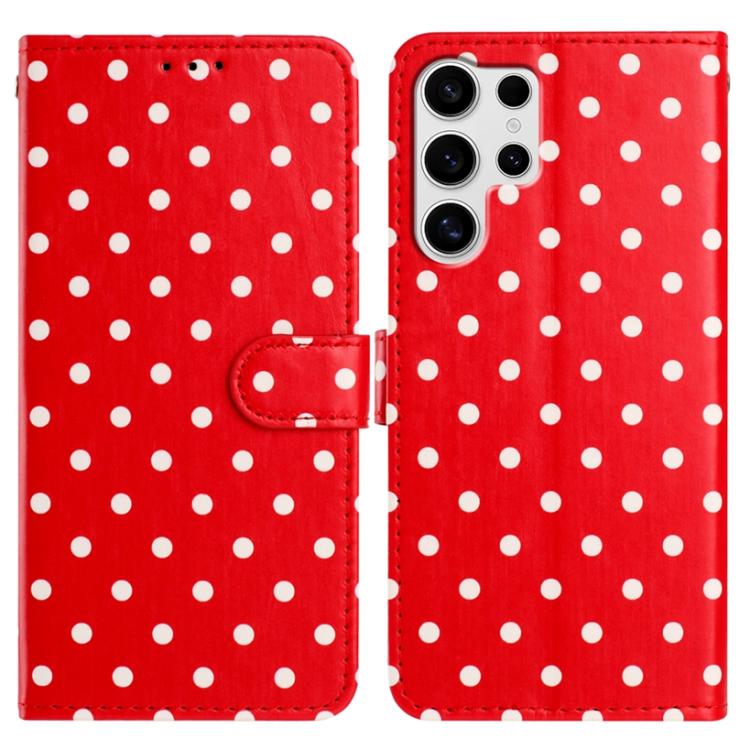 Small Dots Pattern Vegan Leather Phone Case, For Samsung Galaxy S25 FE 5G, For Samsung Galaxy S25 5G, For Samsung Galaxy S25+ 5G, For Samsung Galaxy S25 Ultra 5G, For Samsung Galaxy S24 FE 5G, For Samsung Galaxy S24 Ultra 5G, For Samsung Galaxy S24+ 5G...