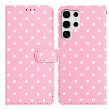Small Dots Pattern Vegan Leather Phone Case, For Samsung Galaxy S25 FE 5G, For Samsung Galaxy S25 5G, For Samsung Galaxy S25+ 5G, For Samsung Galaxy S25 Ultra 5G, For Samsung Galaxy S24 FE 5G, For Samsung Galaxy S24 Ultra 5G, For Samsung Galaxy S24+ 5G...