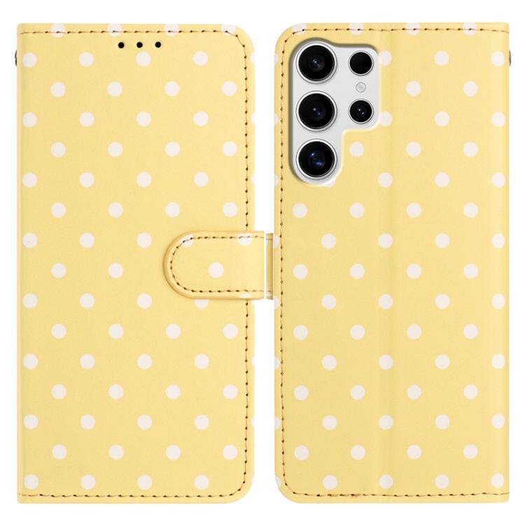 Small Dots Pattern Vegan Leather Phone Case, For Samsung Galaxy S25 FE 5G, For Samsung Galaxy S25 5G, For Samsung Galaxy S25+ 5G, For Samsung Galaxy S25 Ultra 5G, For Samsung Galaxy S24 FE 5G, For Samsung Galaxy S24 Ultra 5G, For Samsung Galaxy S24+ 5G...