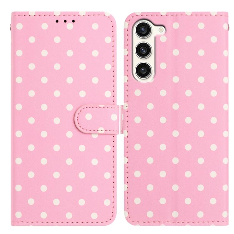 Small Dots Pattern Vegan Leather Phone Case, For Samsung Galaxy S23 FE 5G, For Samsung Galaxy S23 Ultra 5G, For Samsung Galaxy S23+ 5G, For Samsung Galaxy S23 5G, For Samsung Galaxy S20 FE, For Samsung Galaxy S22 Ultra 5G, For Samsung Galaxy S22+ 5G   ...