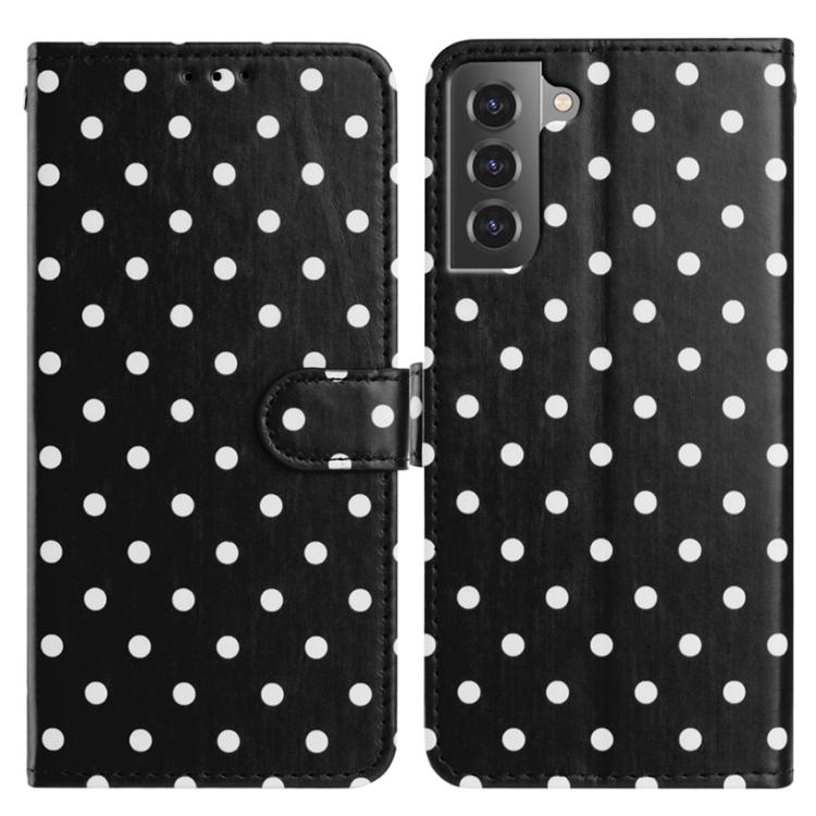 Small Dots Pattern Vegan Leather Phone Case, For Samsung Galaxy S21 FE 5G, For Samsung Galaxy S21 5G, For Samsung Galaxy S21+ 5G, For Samsung Galaxy S21 Ultra 5G, For Samsung Galaxy Note20 Ultra, For Samsung Galaxy Note20, For Samsung Galaxy S20 Ultra ...