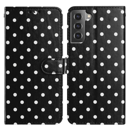 Small Dots Pattern Vegan Leather Phone Case, For Samsung Galaxy S21 FE 5G, For Samsung Galaxy S21 5G, For Samsung Galaxy S21+ 5G, For Samsung Galaxy S21 Ultra 5G, For Samsung Galaxy Note20 Ultra, For Samsung Galaxy Note20, For Samsung Galaxy S20 Ultra ...