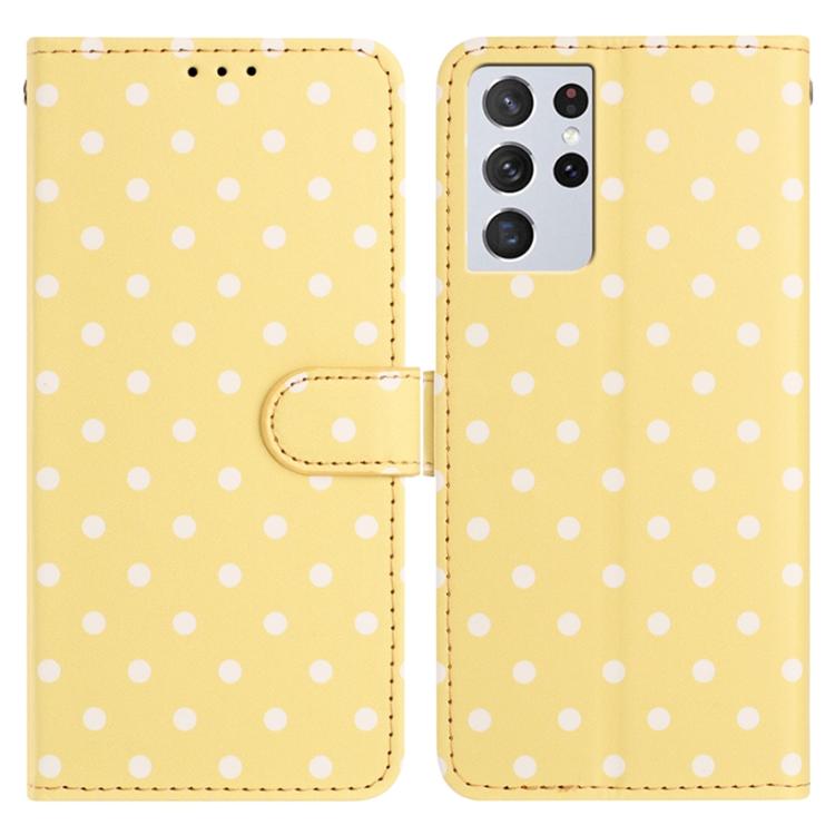 Small Dots Pattern Vegan Leather Phone Case, For Samsung Galaxy S21 FE 5G, For Samsung Galaxy S21 5G, For Samsung Galaxy S21+ 5G, For Samsung Galaxy S21 Ultra 5G, For Samsung Galaxy Note20 Ultra, For Samsung Galaxy Note20, For Samsung Galaxy S20 Ultra ...
