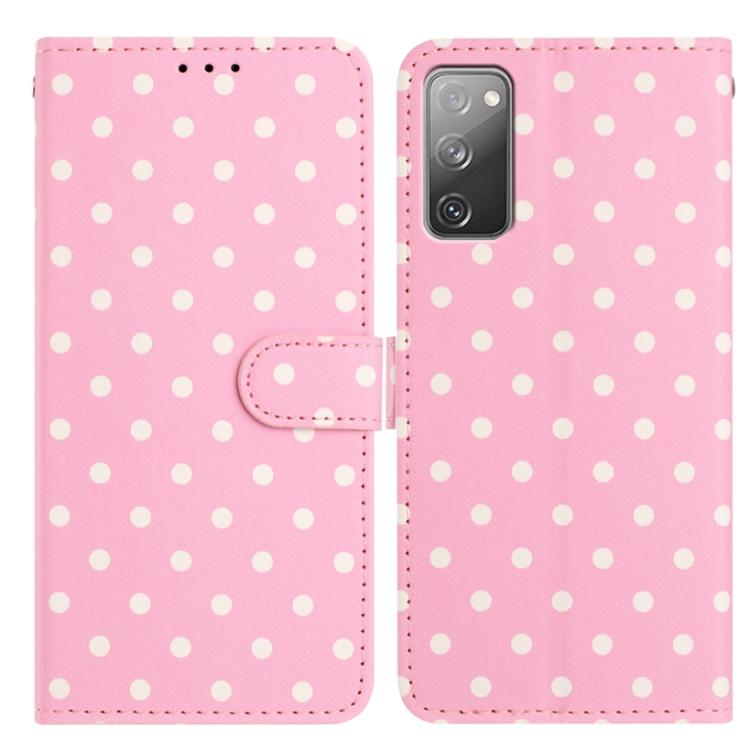 Small Dots Pattern Vegan Leather Phone Case, For Samsung Galaxy S23 FE 5G, For Samsung Galaxy S23 Ultra 5G, For Samsung Galaxy S23+ 5G, For Samsung Galaxy S23 5G, For Samsung Galaxy S20 FE, For Samsung Galaxy S22 Ultra 5G, For Samsung Galaxy S22+ 5G   ...
