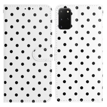 Small Dots Pattern Vegan Leather Phone Case, For Samsung Galaxy S20+
