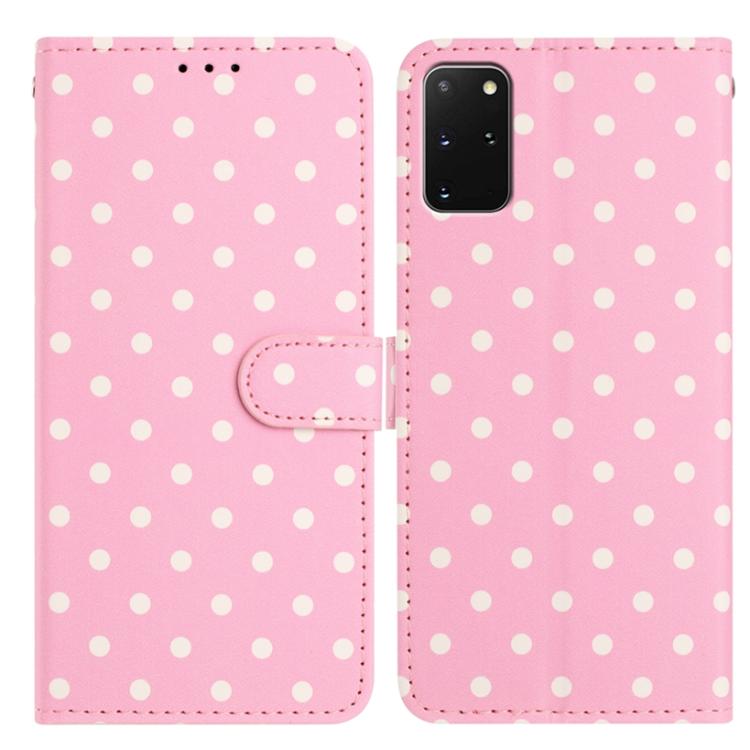 Small Dots Pattern Vegan Leather Phone Case, For Samsung Galaxy S20+