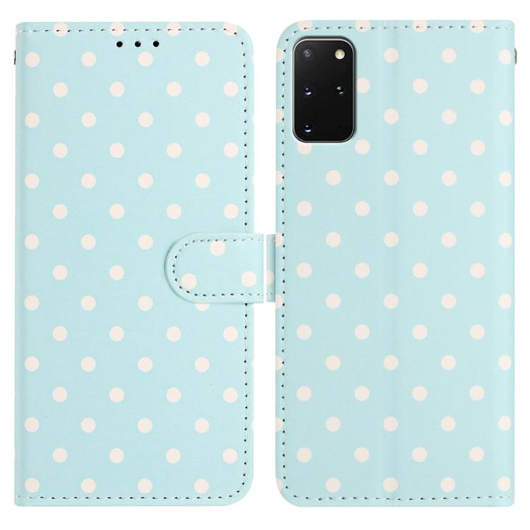 Small Dots Pattern Vegan Leather Phone Case, For Samsung Galaxy S20+