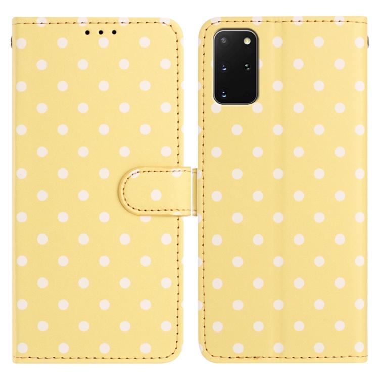 Small Dots Pattern Vegan Leather Phone Case, For Samsung Galaxy S20+
