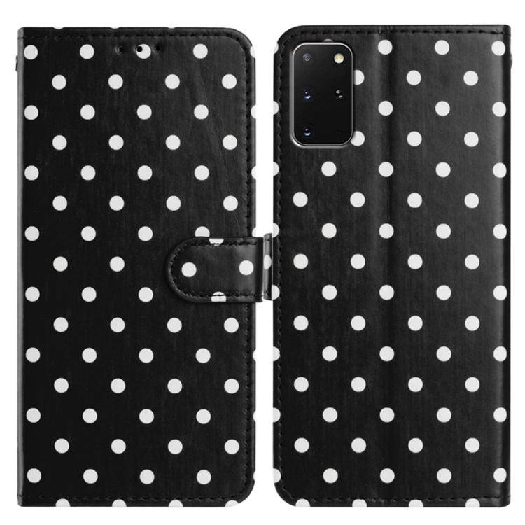 Small Dots Pattern Vegan Leather Phone Case, For Samsung Galaxy S20+