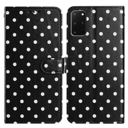 Small Dots Pattern Vegan Leather Phone Case, For Samsung Galaxy S20+