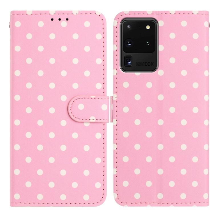 Small Dots Pattern Vegan Leather Phone Case, For Samsung Galaxy S21 FE 5G, For Samsung Galaxy S21 5G, For Samsung Galaxy S21+ 5G, For Samsung Galaxy S21 Ultra 5G, For Samsung Galaxy Note20 Ultra, For Samsung Galaxy Note20, For Samsung Galaxy S20 Ultra ...
