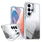 Glitter Gradient Magnetic Lens Frame Holder Phone Case, For Samsung Galaxy S26+ 5G, For Samsung Galaxy S26 Ultra 5G, For Samsung Galaxy S26 5G, For Samsung Galaxy S25 FE 5G, For Samsung Galaxy S25 Edge 5G, For Samsung Galaxy S25 / S24 5G               ...